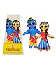Desi Toys Radha Krishna Plush Cotton Washable Dolls Pack Of 2 - Blue