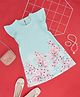 Pantaloons Junior Frill Sleeves Floral Printed Dress - Blue