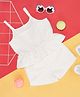 Pantaloons Junior Sleeveless Lace Detailed Coordinated Top & Shorts Set - White