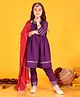 Jilmil Girls  Violet  Dress with pant & Dupatta (set of 3)