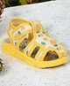 Lil Lollipop Pineapple Printed Velcro Closure Musical Sandals  - Mustard
