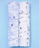 Fancy Fluff Pack of 2 Bamboo Muslin Swaddles - Marine