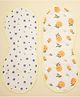 Fancy Fluff Pack of 2 Bamboo Muslin Burp Cloths - Jolly