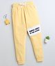 BUMZEE Super Hero In The Making Text Printed Joggers - Yellow