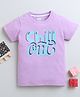 BUMZEE Half Sleeves Chill Out Text Printed Tee - Lavender