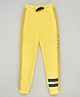 YOUMAA 100% Soft Knit Cotton Side Tapped Joggers - Yellow