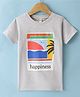 Lazy Bones Sinker  Half Sleeves T-Shirt Tropical Print - Grey
