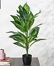 Arick Decor Artificial Dieffenbachia Plant for Home Decor/Office Decor/Gifting | with Basic Black Pot(26 Leaves, 70 cm,)
