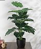 Arick Decor Beautiful Artificial PVC Philodendron Silk Plant with Big Leaves and With Pot