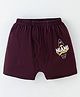 Revvo Junior Cotton Knit Brief with  Text Print - Wine