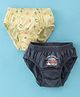Revvo Junior Cotton Knit Briefs with Beach Theme Print Pack of 2 - Multicolour