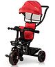 Baybee Maestro 2 in 1 Baby Tricycle for Kids, Plug N Play Kids Tricycle with Parental Control, Canopy, Cushion seat & Safety guardrail (Red)