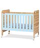 Fisher-Price Romania Baby Crib with Wheels and Adjustable Height 0-3 Years (Blue, with Mattress)