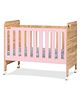 Fisher-Price Romania Baby Crib with Wheels and Adjustable Height 0-3 Years (Pink, with Mattress)