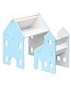 Alex Daisy Holland Kids Study Table and Chair Set with Easel - Blue