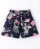 CrayonFlakes Floral Printed Shorts - Navy Blue