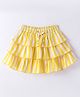 CrayonFlakes Striped Layered Skirt - Yellow