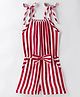 CrayonFlakes Sleeveless Striped Jumpsuit - Red