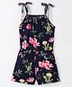 CrayonFlakes Sleeveless Floral Printed Jumpsuit - Navy Blue