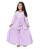 CLOTH BITES Three Fourth Lace Embellished Kurta With Sharara - Purple
