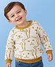 Babyoye 100% Cotton Knit Full Sleeves Pullover Sweater with Teddy Bear Design - Multicolour
