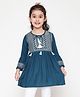 ISHTI Three Fourth Sleeves Sequin Embroidered Top - Blue