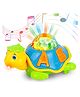 Toysire Musical Toy for Kids Happy Turtle Bump and Go Dancing Toy Animal Figure with 3D Flashing Light & Sound Toy