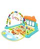 Kidsmate Musical Keyboard Mat Piano Gym Mat | Hanging Toys | Baby Crawling Mat for Newborn Baby| Interactive Lights, Engaging Tunes, and Developmental Bliss (Sea Green)