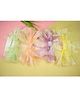 Kamule Set Of 4  Bow Shimmer Detailed Hair Clips - Pastel Green Peach Purple Yellow