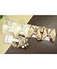 Kamule Set Of 6 Bow Detailed Hair Clips & Hair Ties - Metallic Cream & Metallic Golden