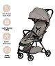 Leclerc Baby Influencer Air - Cabin Friendly Stroller- Flat Reclining Seat- One Touch Fold- (Upto 22Kg)- Grey