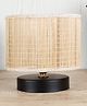 Devansh Bamboo  Shade  Lamp with  Black  Wood Base