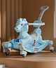 3 in 1 Baby Horse Rider Kids Ride On Car for Kids Push Ride on Toy with Rocker Push Handle  Rotating Head & Safety Bar - Blue