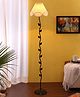 Devansh Vinatge cotton off-white Leaf floor lamp