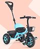 Fab N Funky Kids Tricycle with Parental Push handle & Cusion - Blue