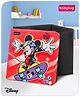 Babyhug Disney Foldable Storage Box with Lid Skating Mickey Theme- Black| Collapsible Design| Versatile Use| Toys and Books Organizer| Trendy Storage Solution