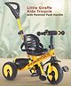 Play Nation Little Giraffe Kids Tricycle with Parental Push Handle  -  Yellow