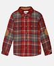 Young Birds Full Sleeves Checked Shirt - Maroon