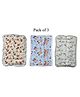 JIN Baby Quilt - Grey, Blue & Orange ( Pack of 3 )