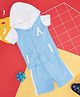 YU by Pantaloons Half Sleeves Colour Blocked Hooded Shirt With Coordinating Shorts Set - Light Blue