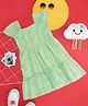 YU by Pantaloons Cap Sleeves Schiffili  Embroidered Tiered Dress - Green