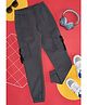 YU by Pantaloons Cotton Lycra Solid Trousers - Charcoal