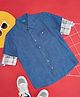 YU by Pantaloons Full Sleeves Solid Denim Shirt - Medium Blue