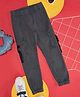 YU by Pantaloons Cotton Lycra Solid Trousers - Charcoal