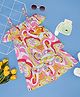 YU by Pantaloons Rayon Cold Shoulder Floral & Abstract Printed Coordinating Top With Skirt - Multi Colour