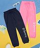 YU by Pantaloons Pack Of 2 Amazing Foil Text Printed Joggers - Multi Colour