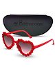 Babymoon Floral Heart Detailed Sunglasses - Red