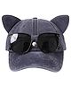 Babymoon Baby Cat Ears Detailed Cap With Sunglasses - Blue