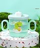 Dino Print Straw Sipper Mug Sea Green - 300 ml