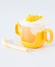 Dino Print Straw Sipper Mug Yellow - 300 ml